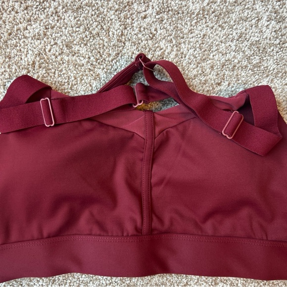 Buff Bunny Womens Strappy Back Sports Bra size Medium Athleisure Red Feminine - Picture 3 of 7
